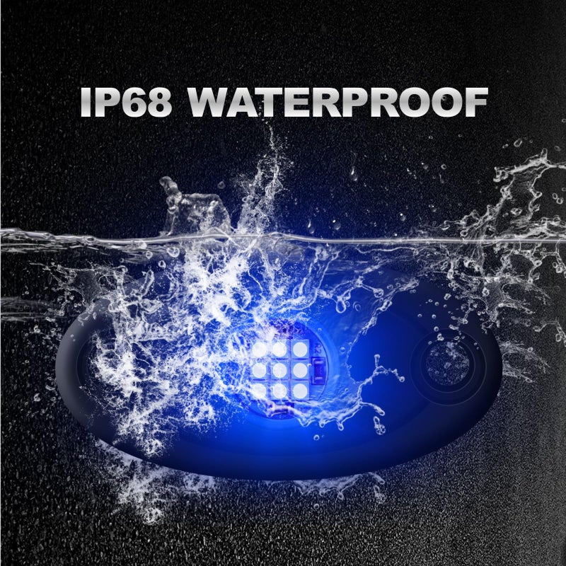 LY8 4Pods LED Rock Lights Blue Neon Underglow Lighting for Car Trucks ATV UTV SUV Boat Underbody Glow Trail Rig Light (Blue) - Image 3